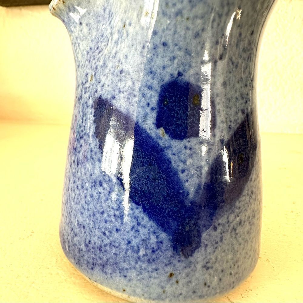 Karl Sporck blue hand thrown pottery blue glazed creamer - Picture 8 of 8